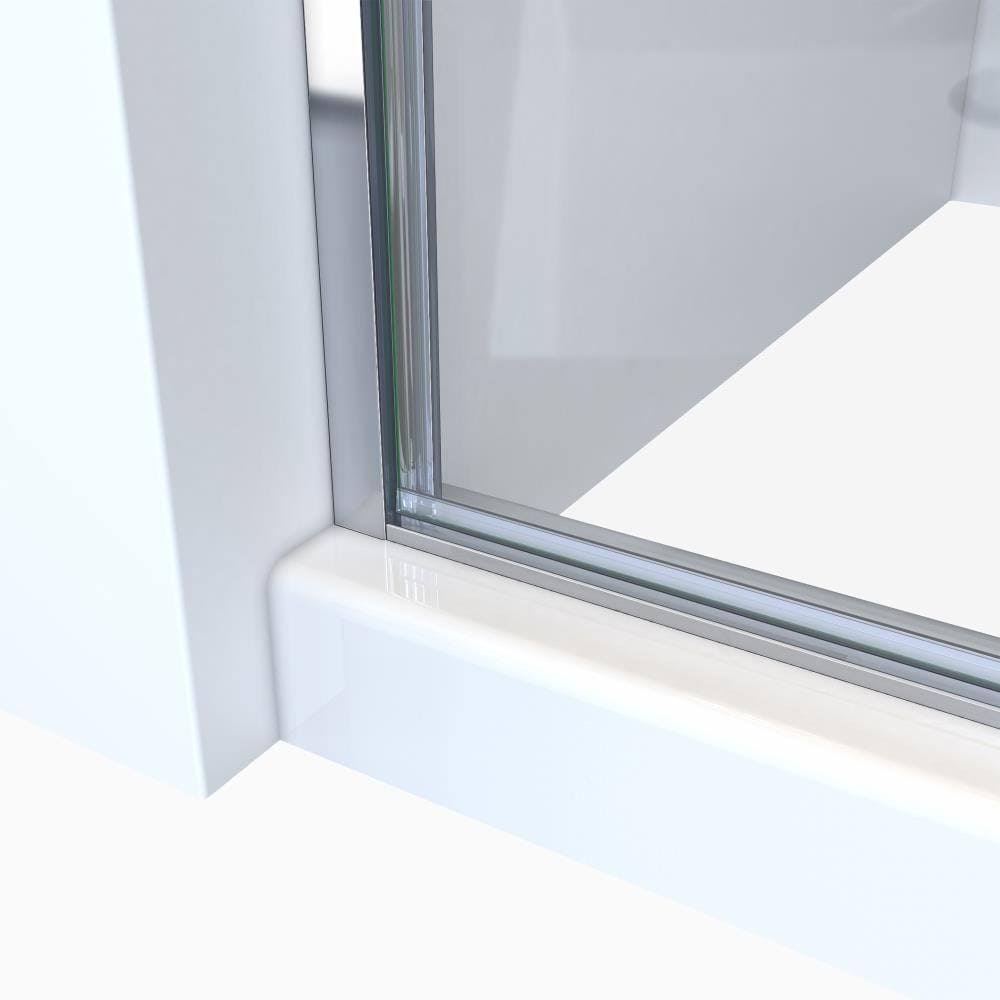 Semi-Frameless Swinging Shower Door Polished Chrome D33228