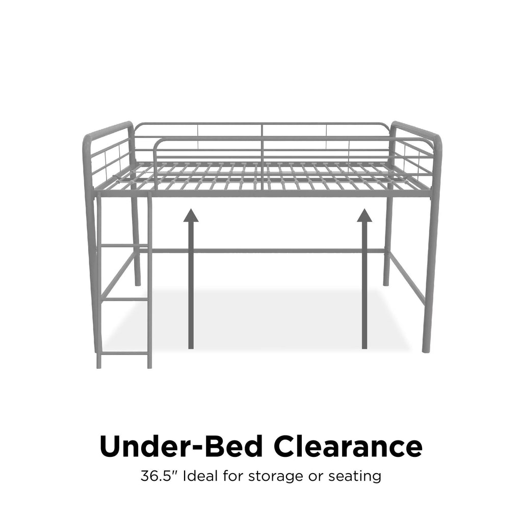 Black Full Metal Loft Bed M524197