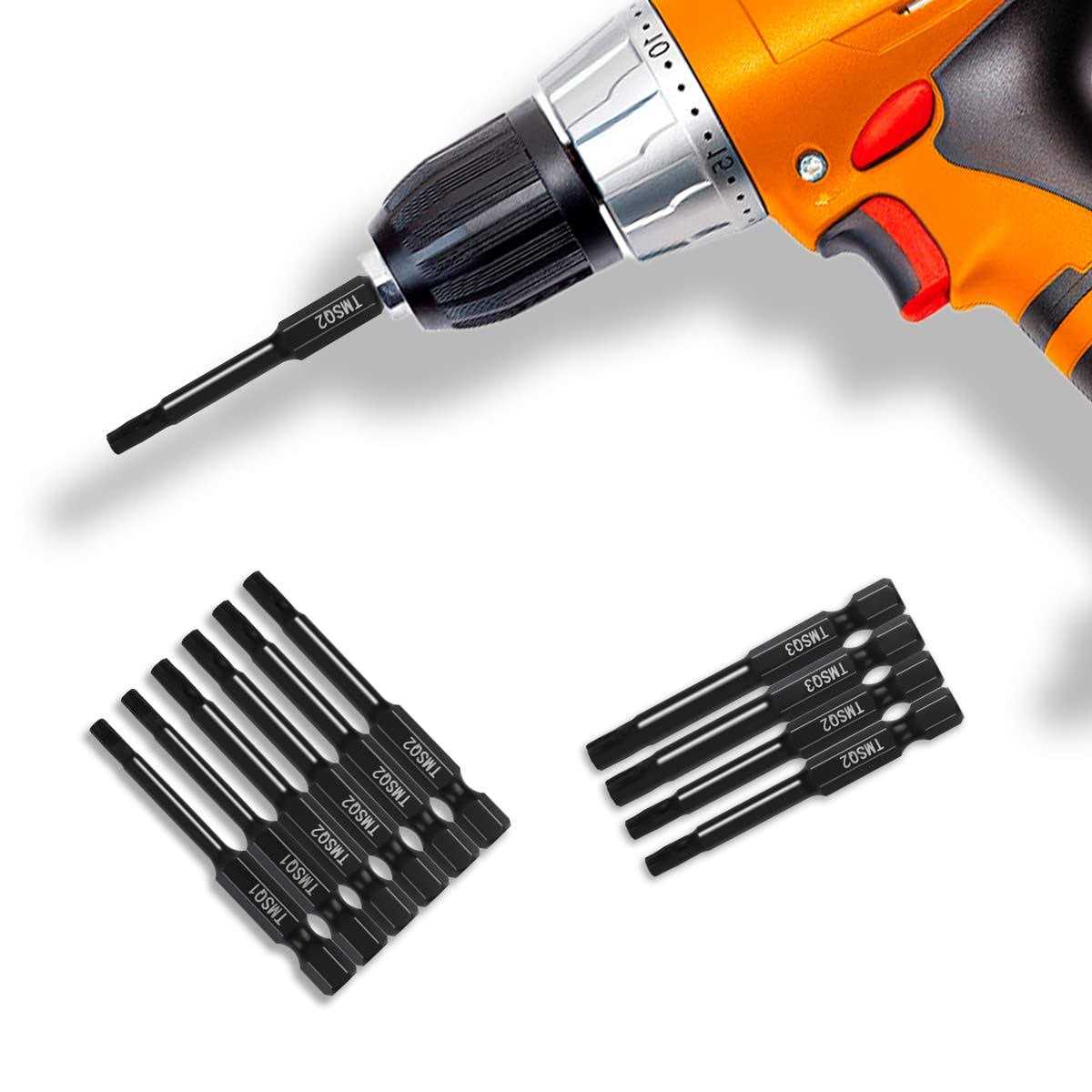 8 Point Star Bit Set 2 Square Drive Torx Bits G1671