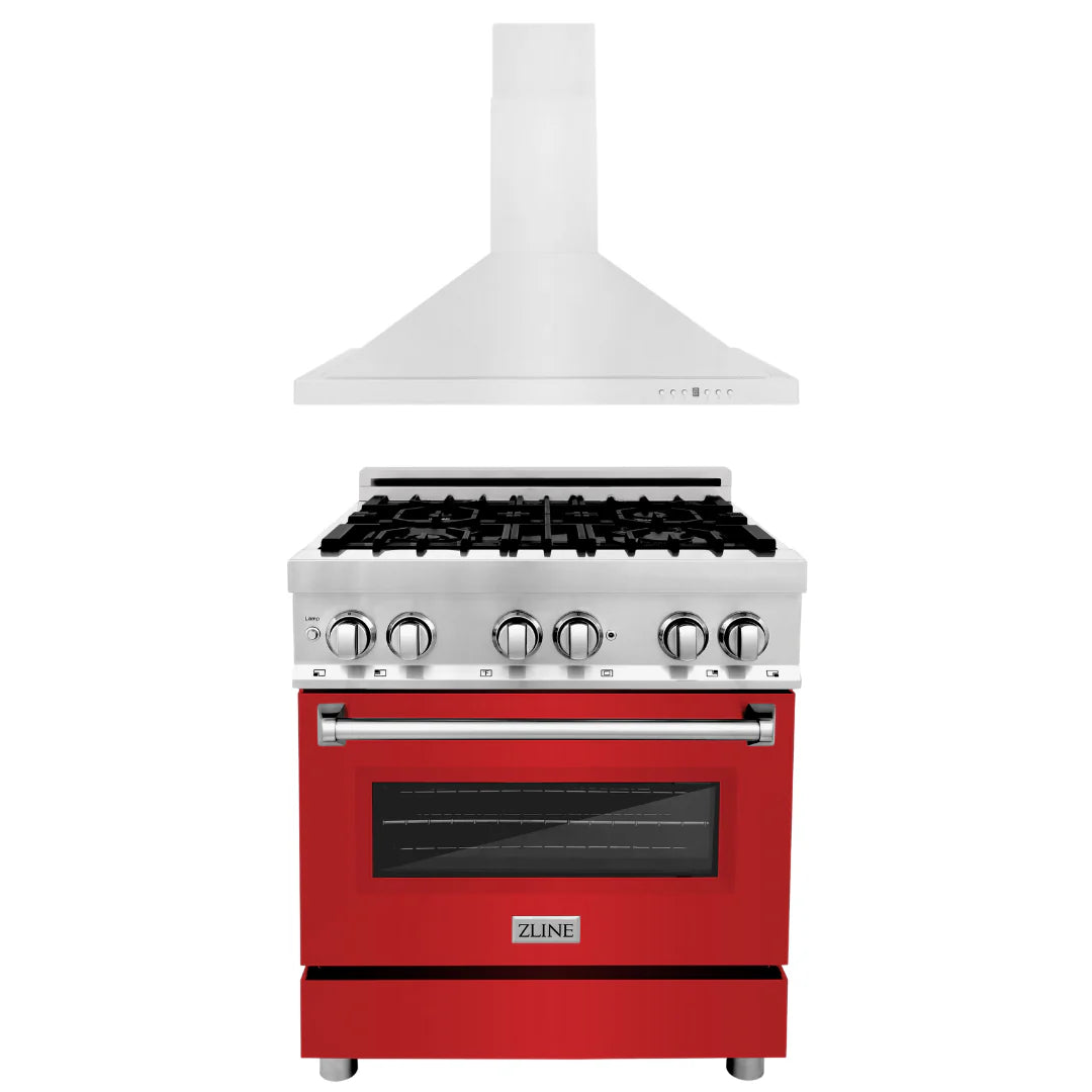 30 in. Dual Fuel Range and Range Hood Appliance Package K978144
