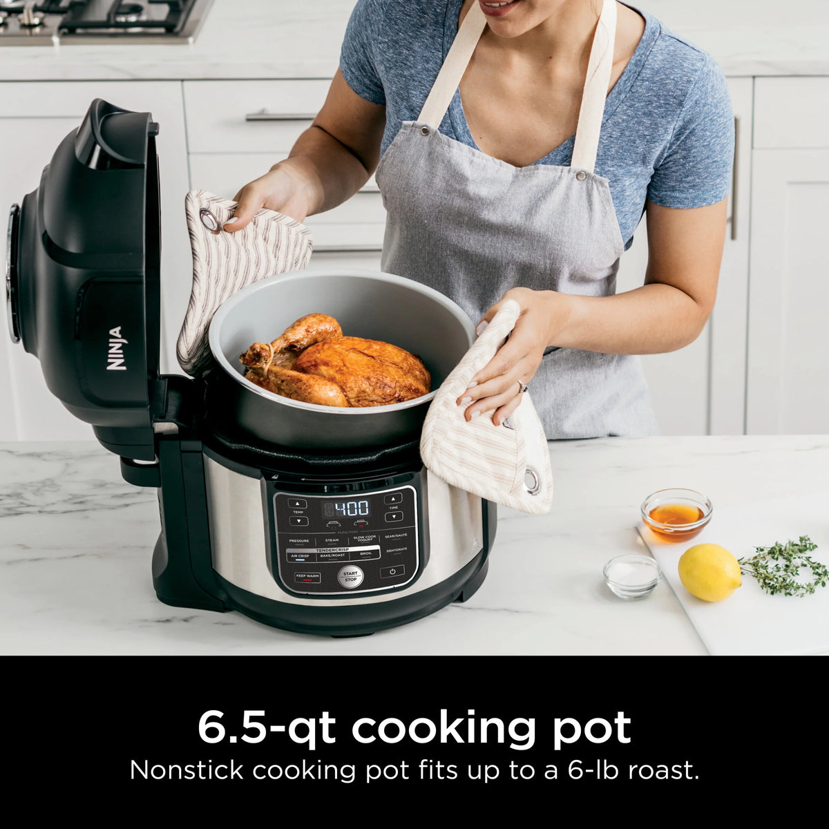 10-in-1 6.5-Quart Pressure Cooker Air Fryer Multicooker W52398