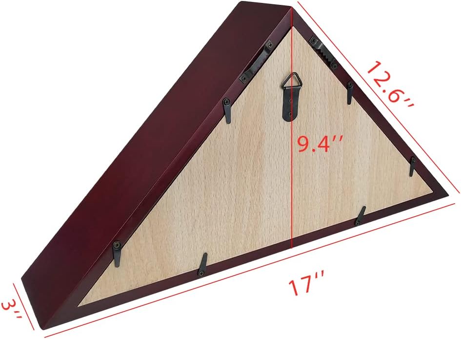 Mahogany Finish Wooden Flag Display Case G57968