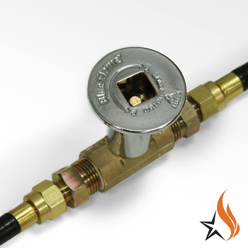 Fire Pit Propane Installation Kit with Chrome Key Valve F150