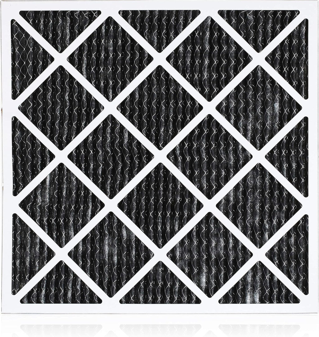 24x24x1 MERV 8 Pleated HVAC AC Furnace Air Filter with Activated Carbon (4-Pack, Black) Q519899