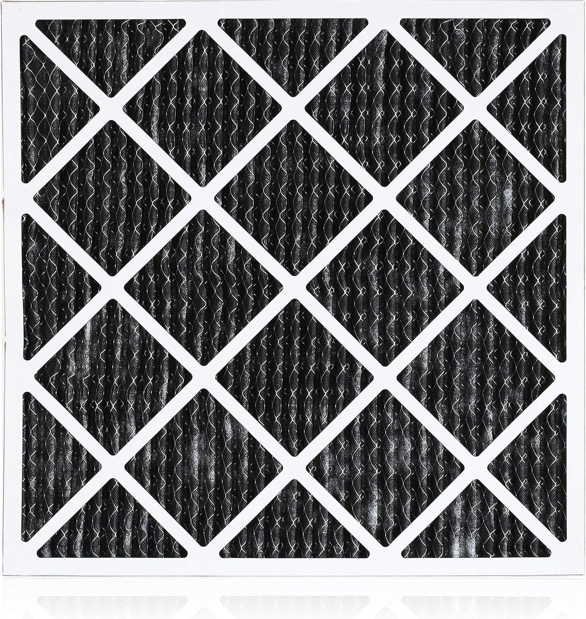 24x24x1 MERV 8 Pleated HVAC AC Furnace Air Filter with Activated Carbon (4-Pack, Black) Q519899