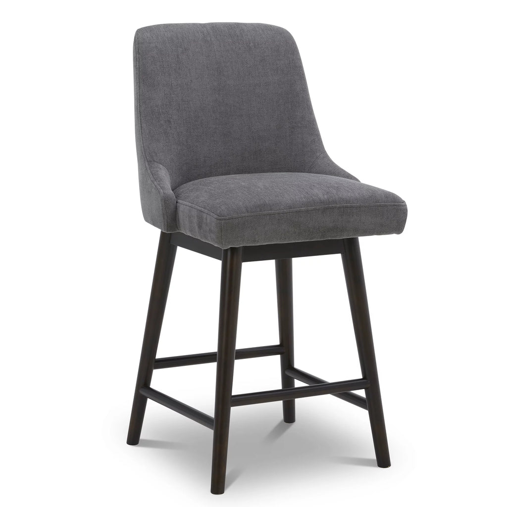 26 inch Swivel Upholstered Fabric Barstool T948