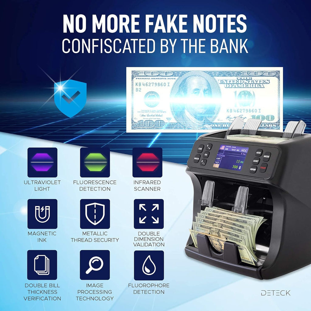 Money Counter Machine Mixed Denomination with Reject Pocket D9913