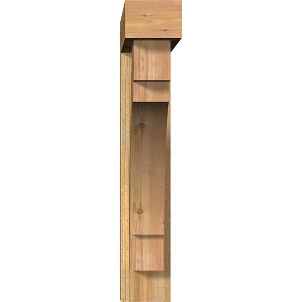 Western Red Cedar Rough Sawn Bracket with Offset Brace Q370400