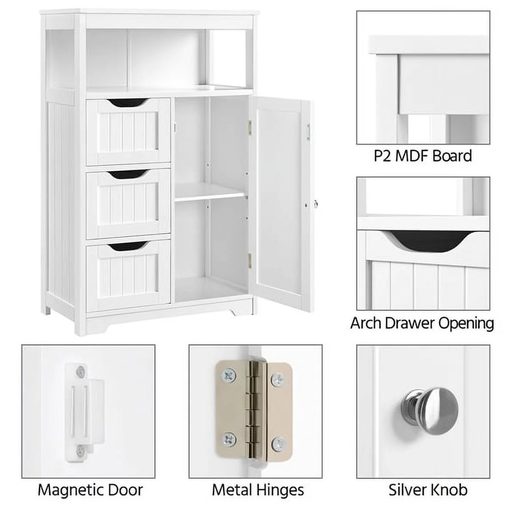 White Wooden Floor Cabinet Z866