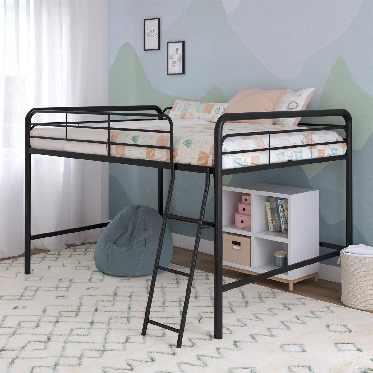 Black Full Metal Loft Bed M524197