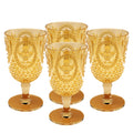 Set of 4 15-Ounce Amber Acrylic Wine Glasses X5047