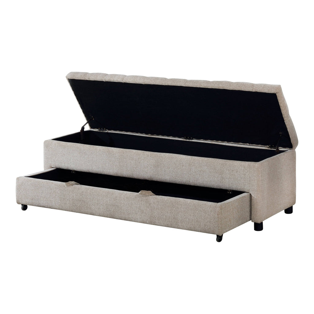 Dark Grey Tufted Storage Bench Y2772