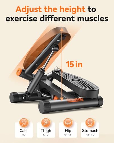 Twist Stepper with Resistance Bands and LCD Monitor Gray C43979