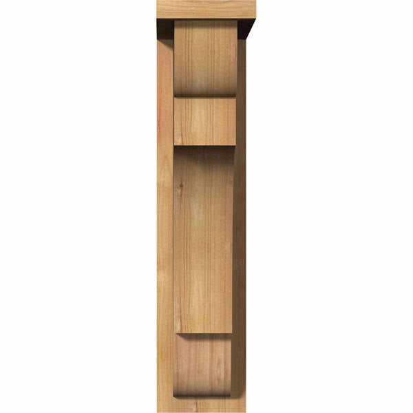 5 1/2x22W x 12x22D x 24x22H Western Red Cedar Corbel with Backplate O99318