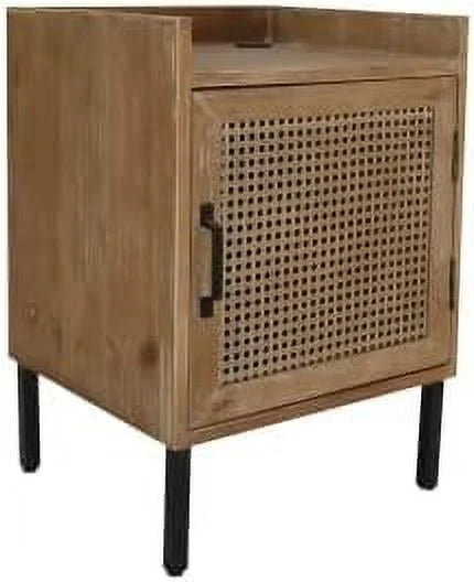 Woven Fronts Nightstand with 2 Drawers A45042