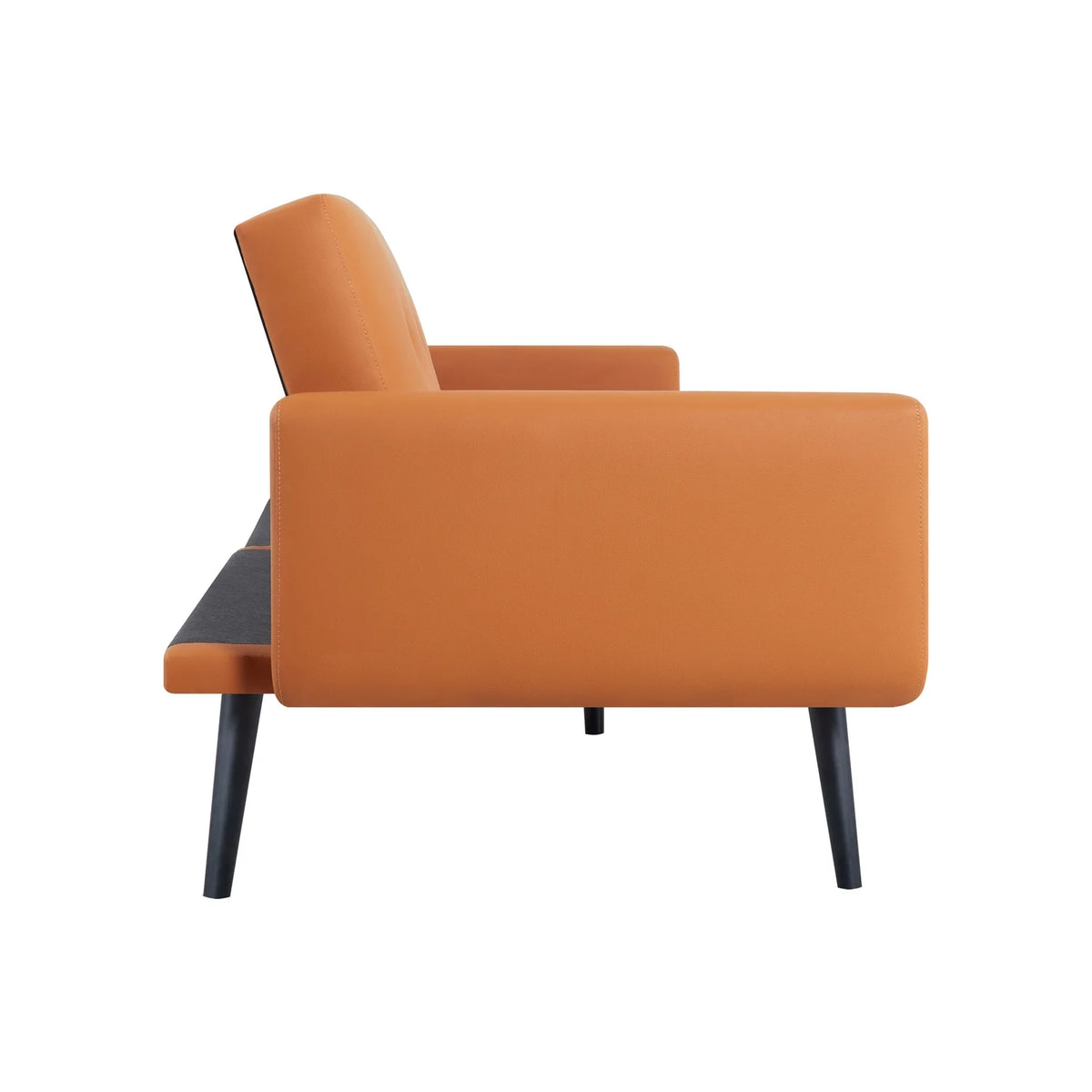 Caramel Air Leather Futon Sofa Bed W351635