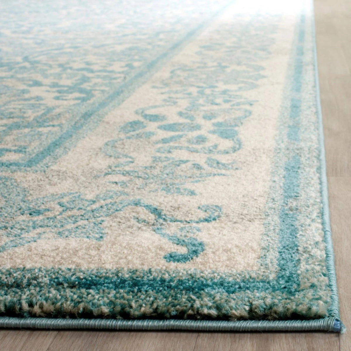Ivory Gold Bordered Area Rug 10' x 14' X170