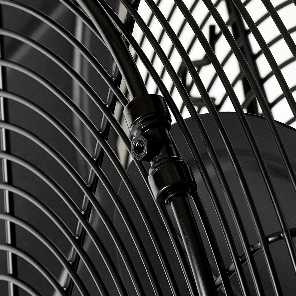 18 inch Black Outdoor Wall Mounted Fan with Misting Kit K96288