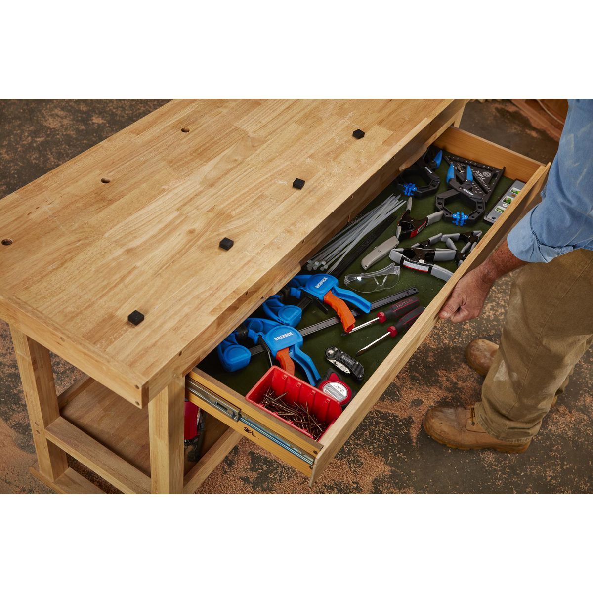 60 in. 3-Drawer Hardwood Workbench Z520