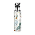 Green Stainless Steel Insulated Water Bottle with Straw Lid C2366