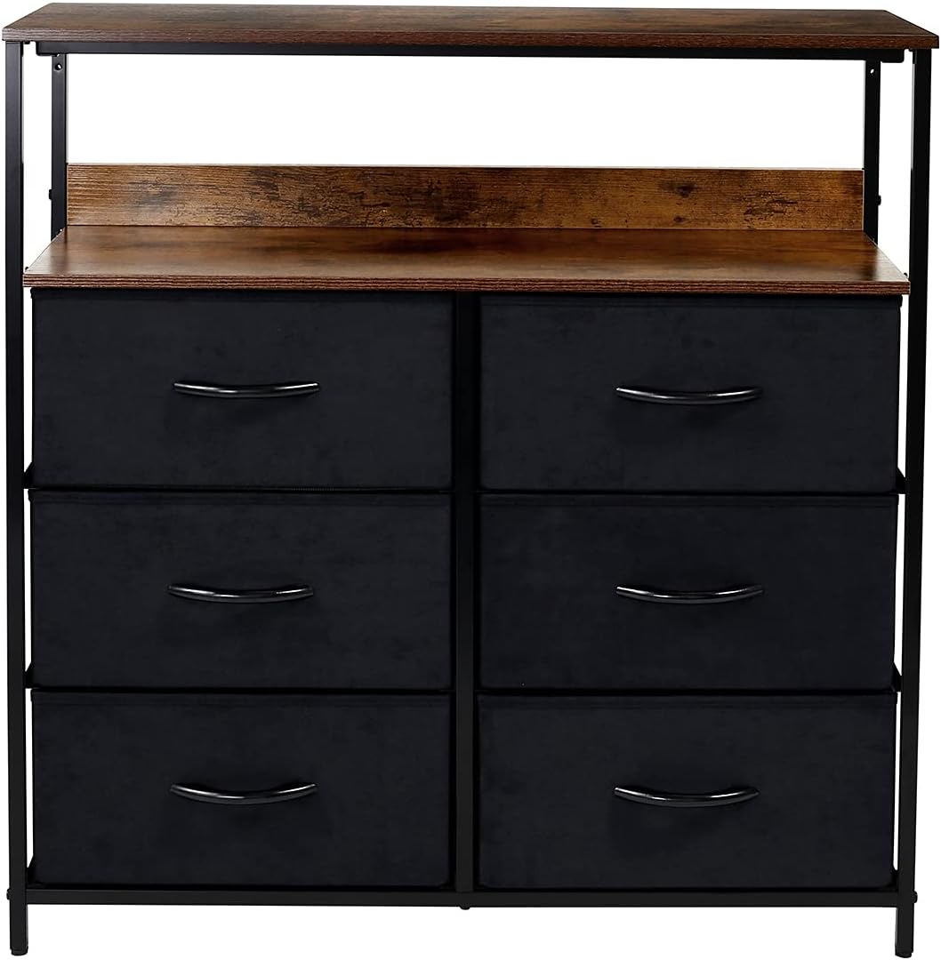 6 Drawers Dresser with Shelves P3346