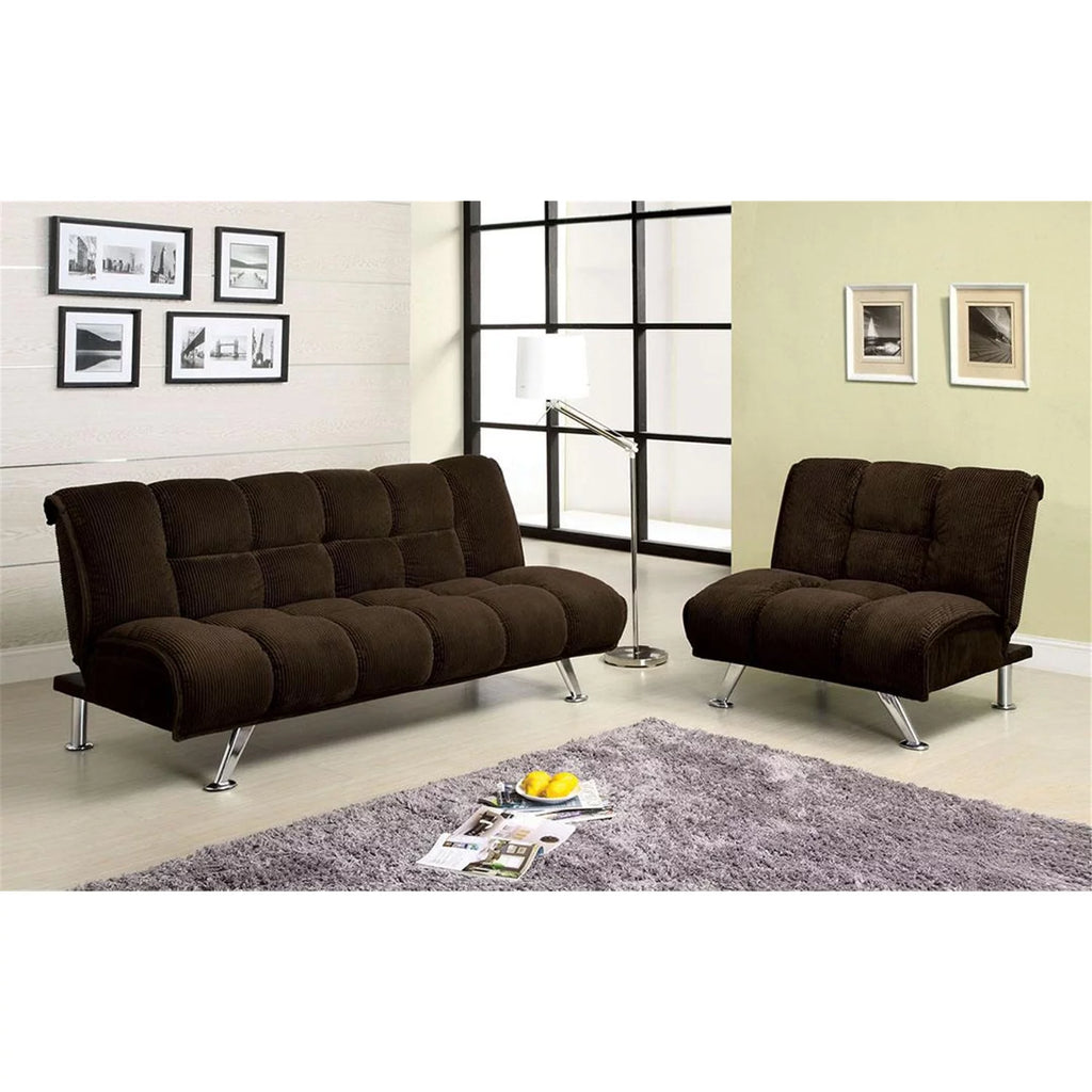 Dark Brown Futon Sofa L4507
