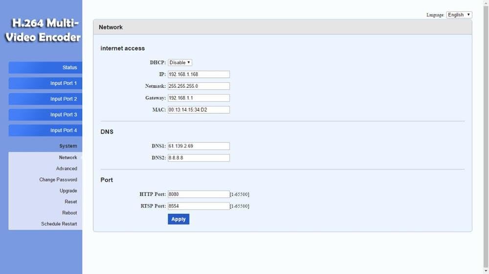 4ch 1080P 2ch 4K H.265 H.264 HDMI Video Encoder A6801