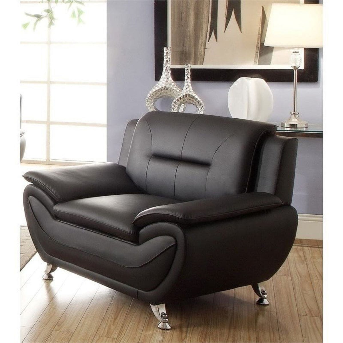3 Piece Black Living Room Set L2903