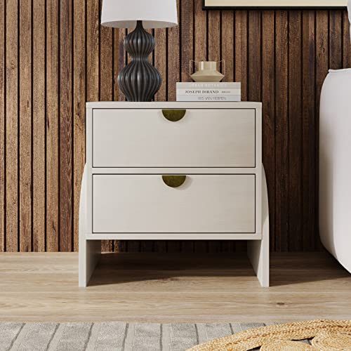 Antique White Rubber Wood Double Dresser R18915