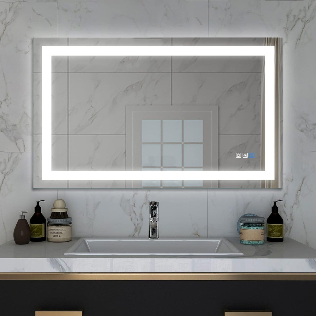 40×24 Inch LED Anti-Fog Dimmable Bathroom Mirror S4890