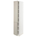 White High Cabinet with shelves and 2 Doors E8741
