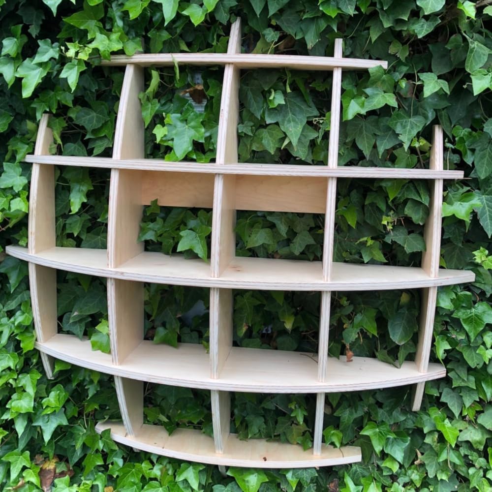 Modular Paintable Wooden Wall Shelf, 48" W x 48" H x 9.5" D K2435