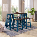 3 Piece Counter Height Table with Storage Cabinet Shelves and 2 Chairs Q18721