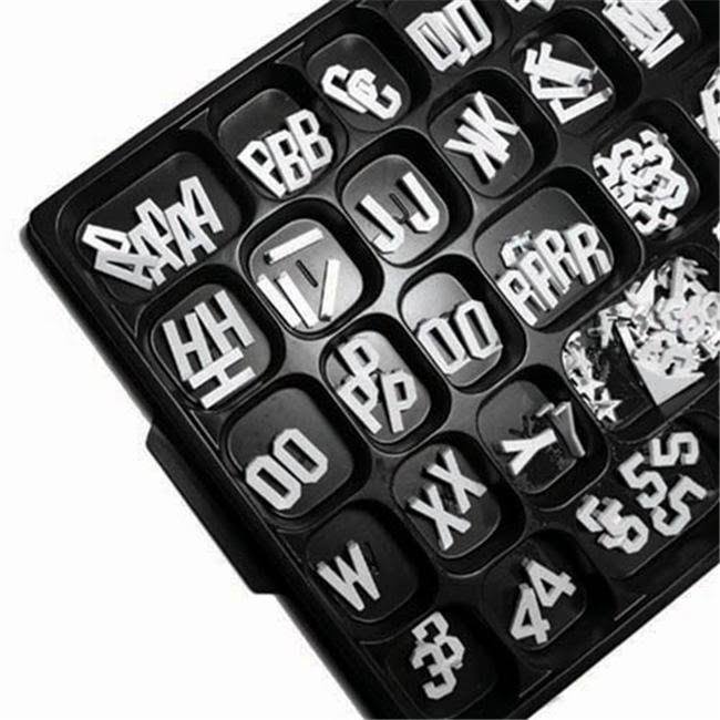 White Helvetica Letters W142