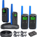 Adults Walkie Talkies Long Range IPX4 Waterproof Two Way Radio Rechargeable 22 Channel 4 Pack A88443