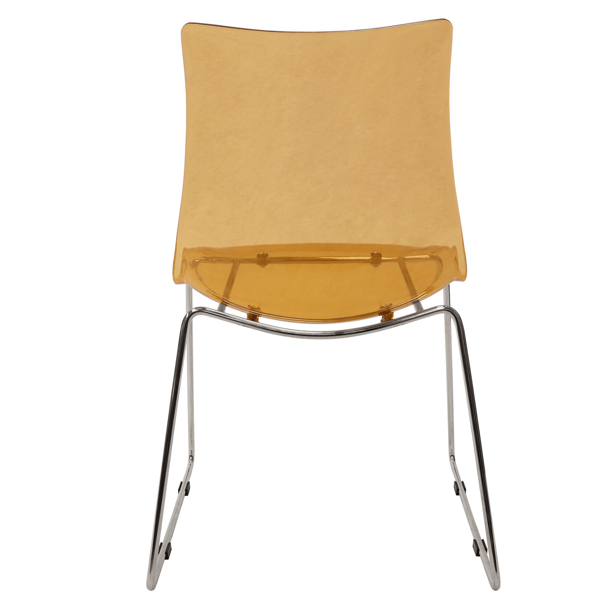 Amber Acrylic Stackable Side Chair Set of 4 G670898