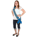 6 Pc Blue and Gold Satin Sash C435