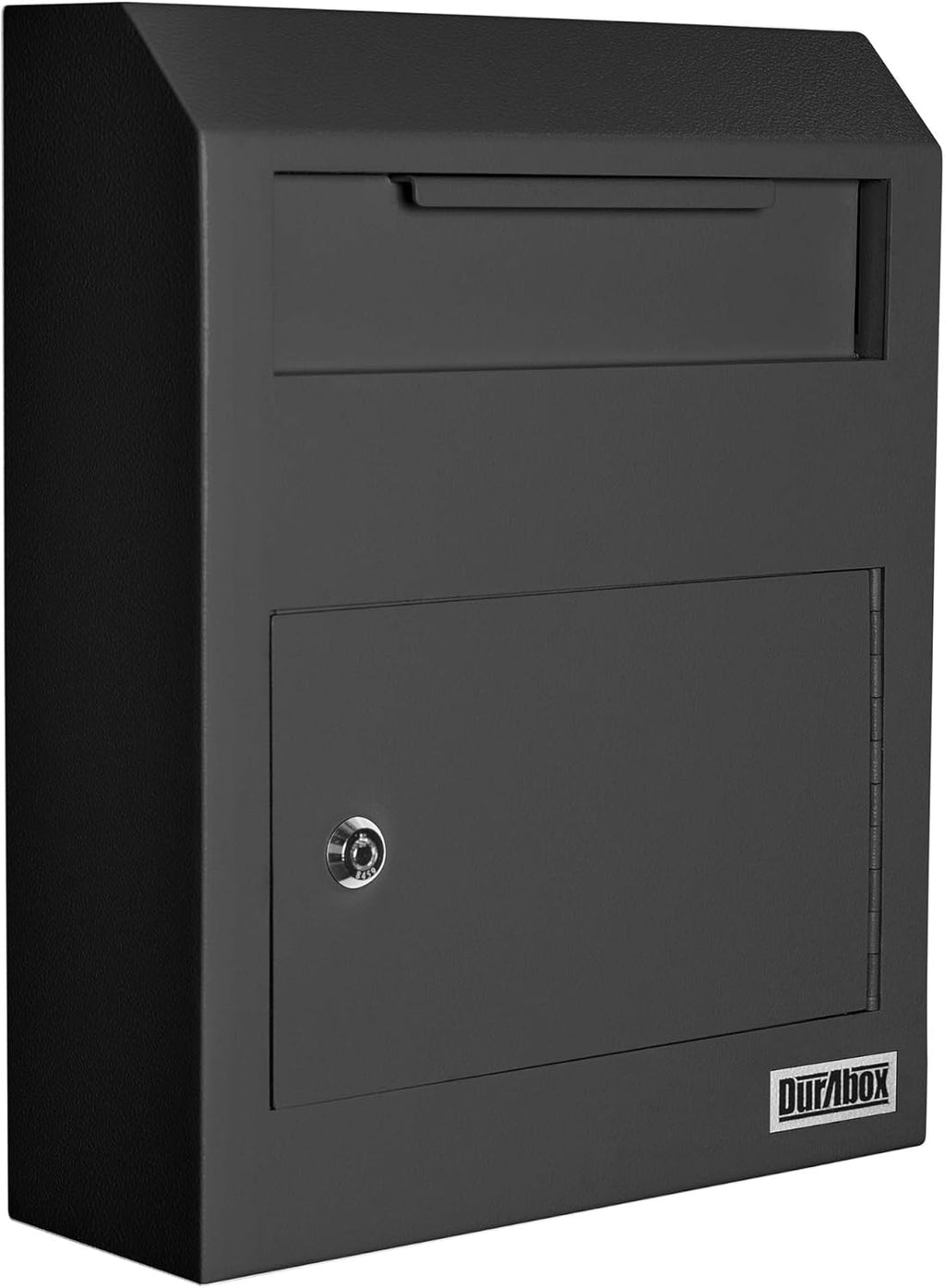 Gray Steel Wall Mount Locking Drop Box Mailbox T6736