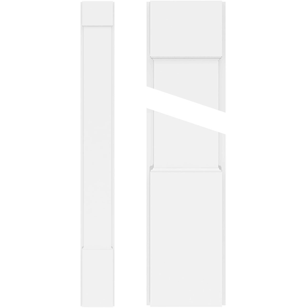 Plain PVC Pilaster with Standard Capital & Base (Pair) B278
