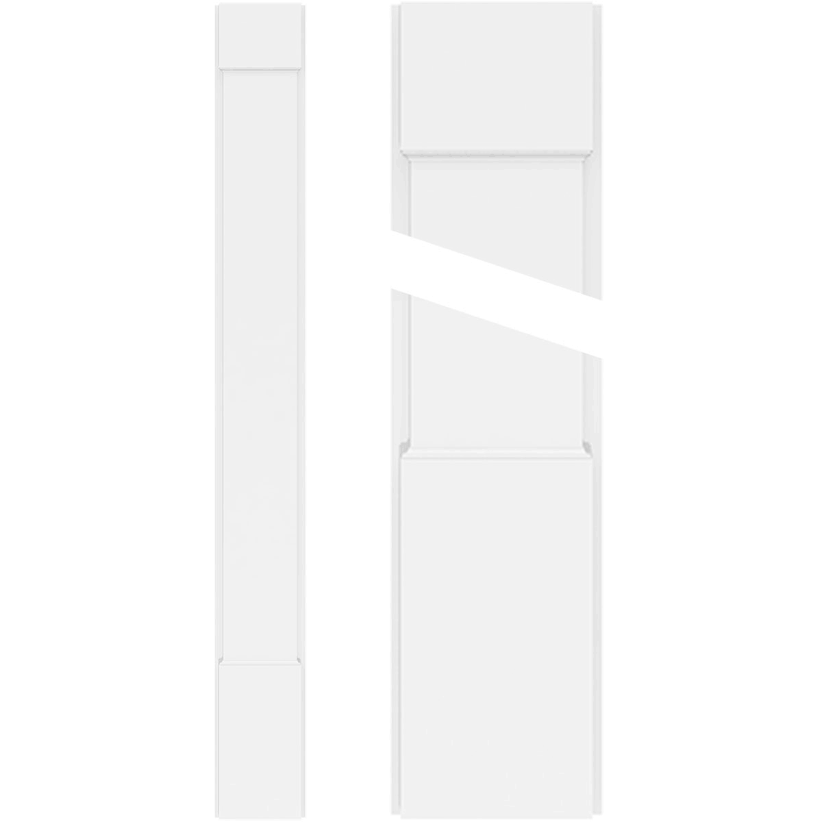 Plain PVC Pilaster with Standard Capital & Base (Pair) B278
