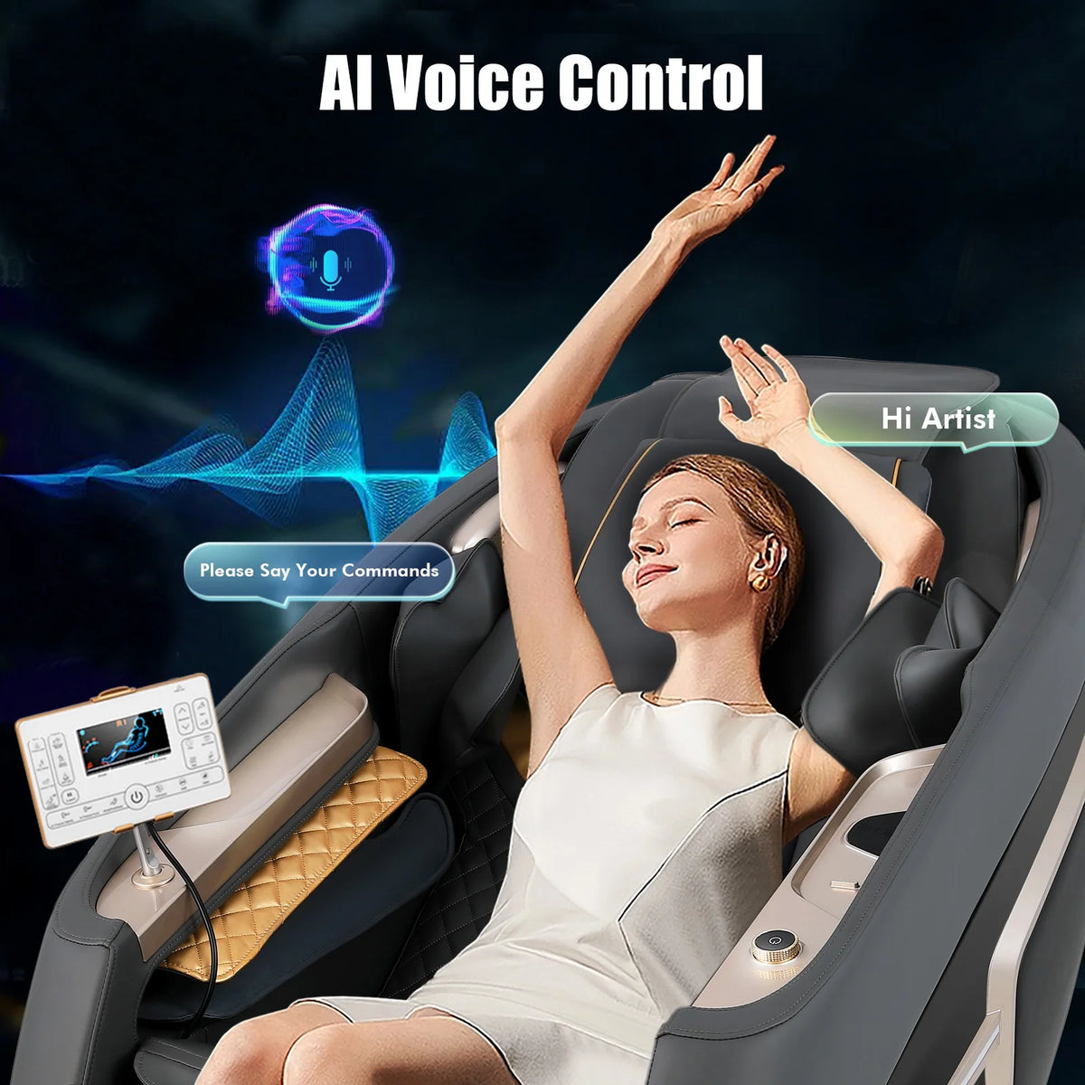 Full Body SL Track Zero Gravity Massage Chair Recliner with 12 Modes V21744