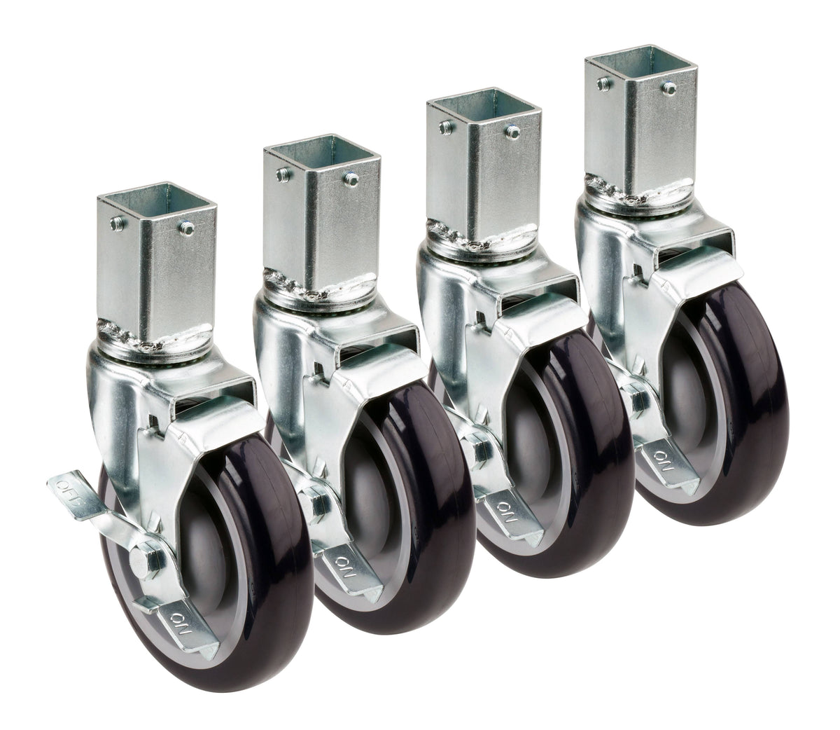 1-1/4 Square Post Shelving Caster 5 Wheel (Set of 4) O22097