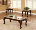 3 Piece Dark Oak Table Set S855549