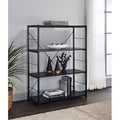 Black Steel Standard Bookcase with 4 Shelves Z665