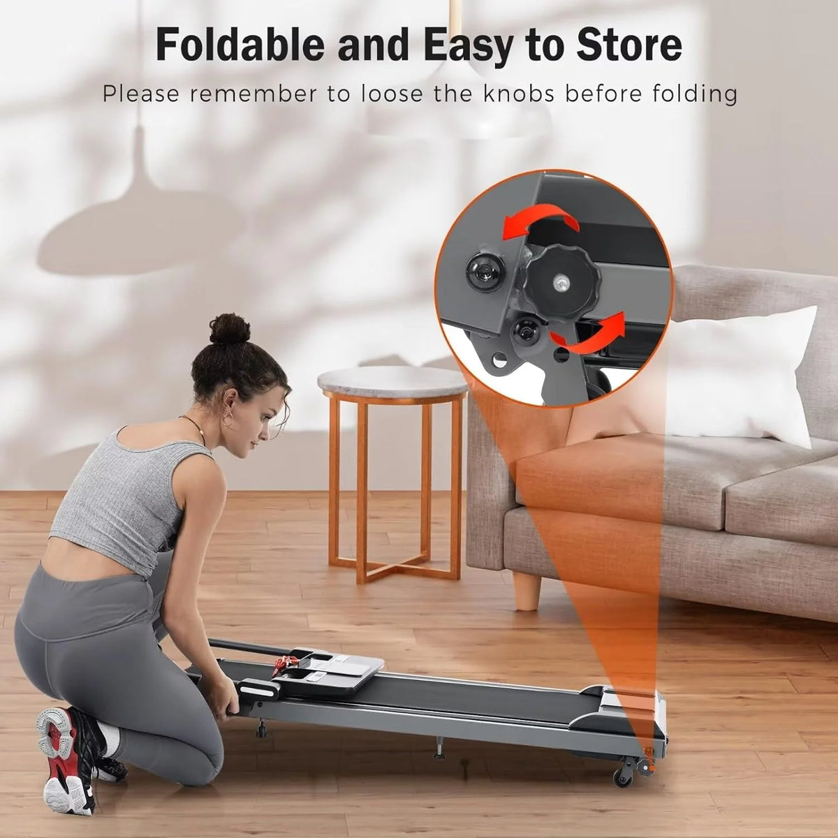 Folding Electric Treadmill with Bluetooth Speaker V32037