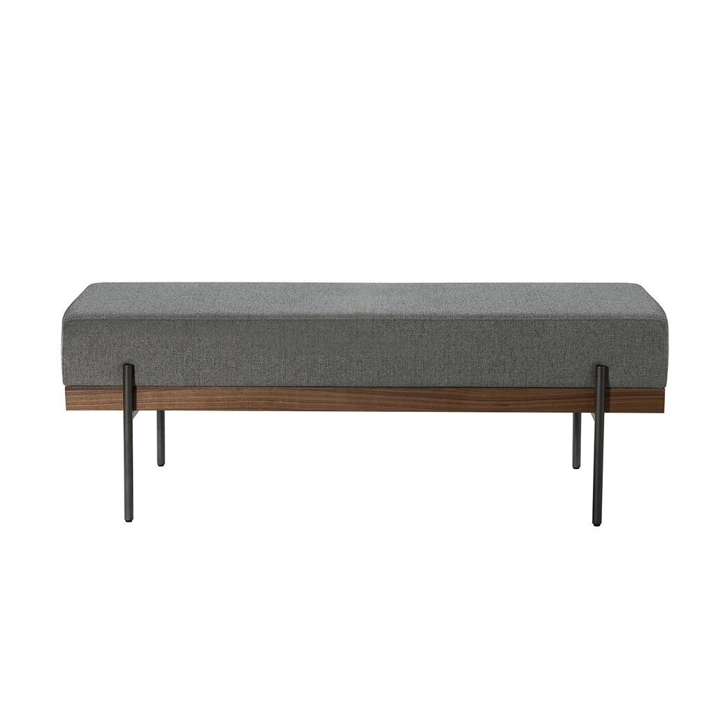 Grey Bedroom Bench with One Pillow I79983