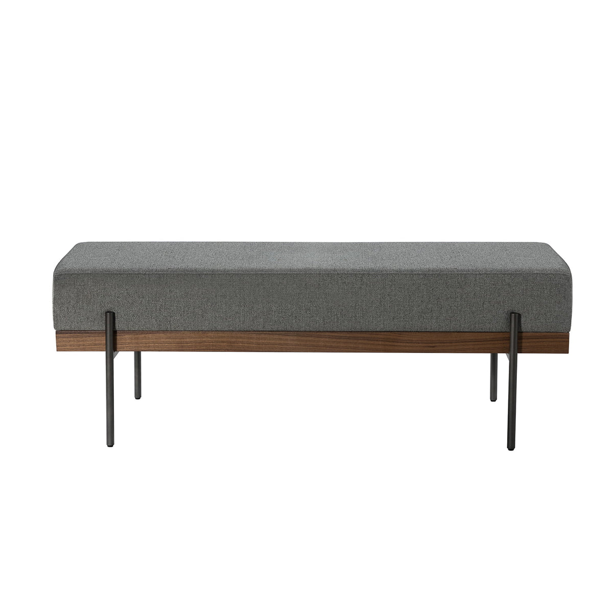 Grey Bedroom Bench with One Pillow I79983