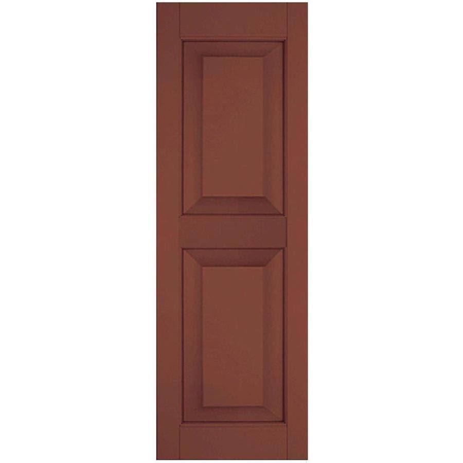 15 in. x 69 in. Exterior Real Wood Western Red Cedar Raised Panel Shutters Pair K223788