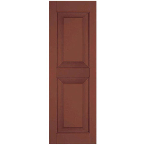 15 in. x 69 in. Exterior Real Wood Western Red Cedar Raised Panel Shutters Pair K223788