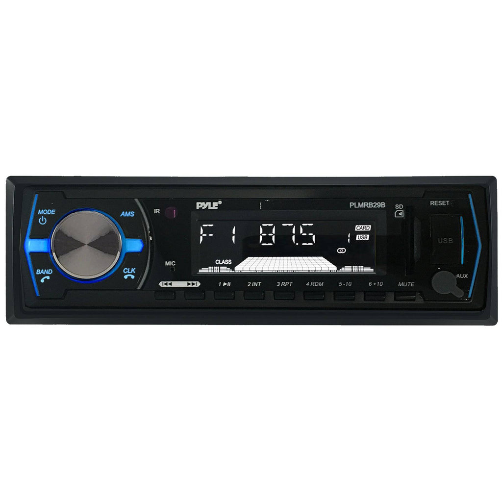 Black 5.25x22 Marine Speakers with Marine Radio P750096